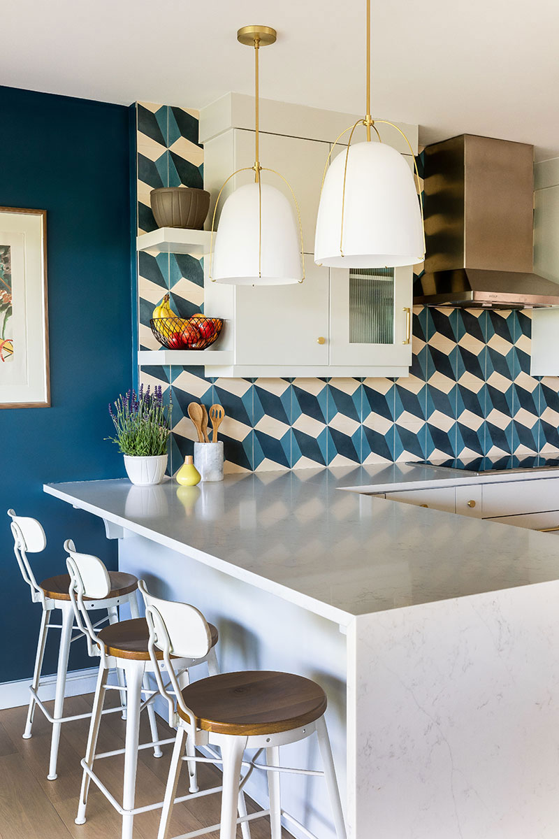 Kitchen remodel with modern design.