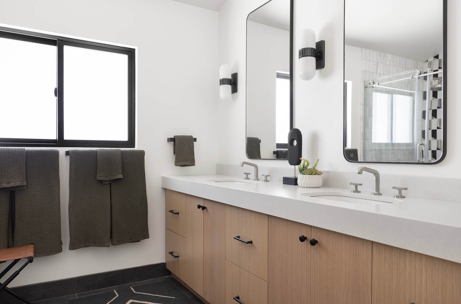 Midcentury bathroom remodel vanity